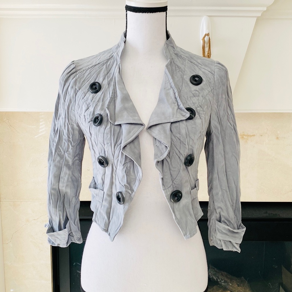 Gray Crop Jacket
